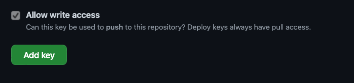 add deploy key