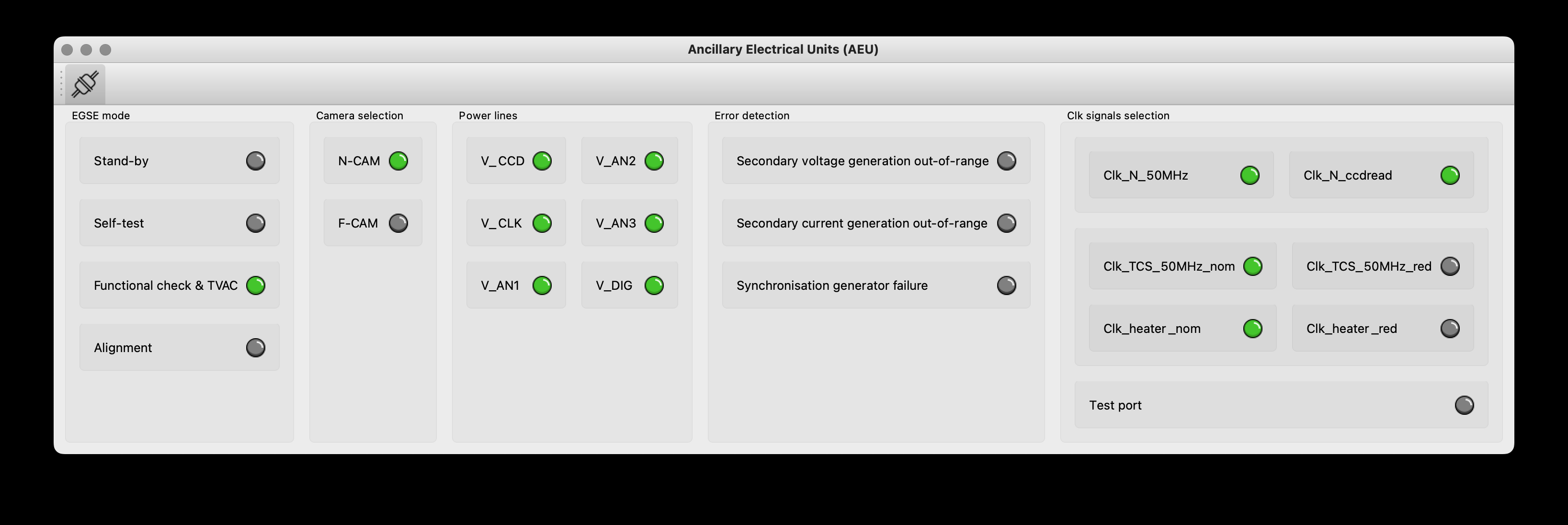 aeu gui after n cam switch on