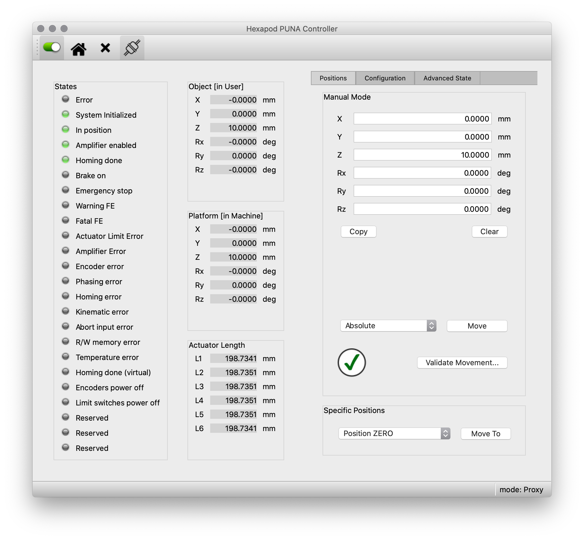 hexapod ui